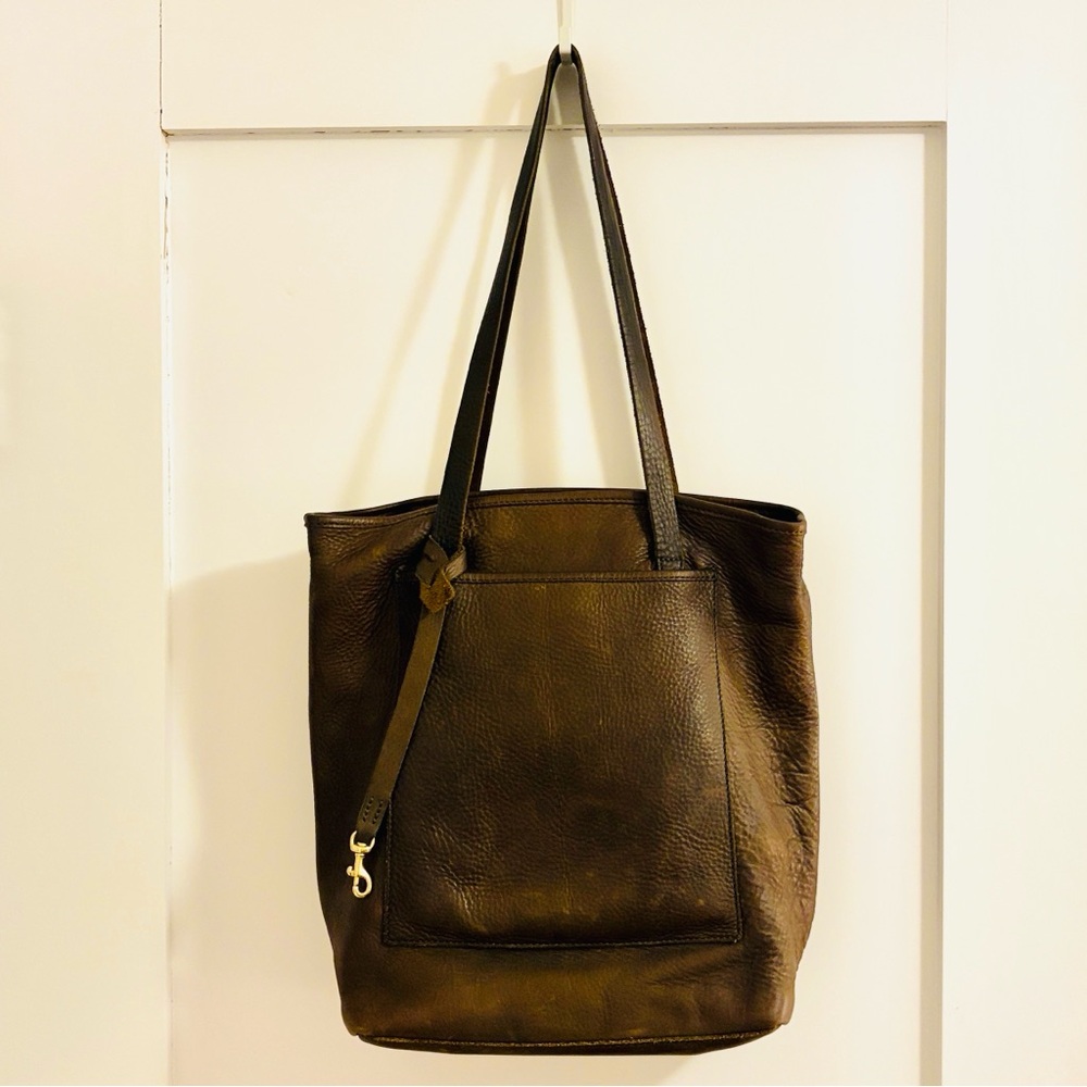 Wp Bedford Tote Bag, olive, full grain leather